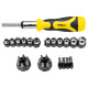Викрутка Sigma з реверсом + насадки торцеві 1/4" 27шт CrV 4002121