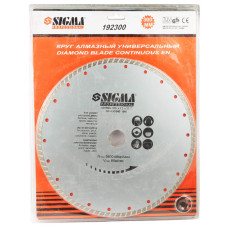 Круг отрезной алмазный Sigma "Турбо" Ø300×3.2×32 мм 5600 об/мин (1922281)
