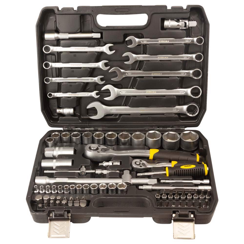 Набір насадок торцевих і біт Sigma 1/4", 1/2" 82 шт CrV mid (6001551)