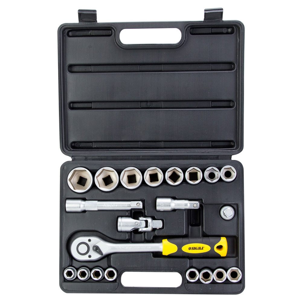 Набір насадок торцевих Sigma 1/2" 21 шт CrV mid (6003721)