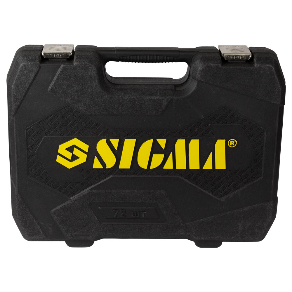 Набір насадок торцевих і біт Sigma 1/4", 1/2" 72 шт CrV mid (6003741)