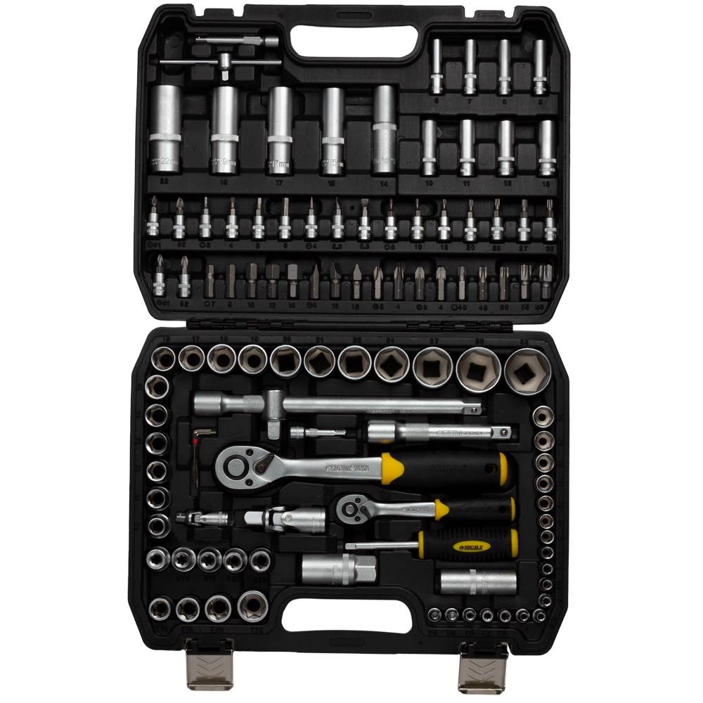 Набір насадок торцевих і біт Sigma 1/4", 1/2" 110 шт CrV mid (6003771)