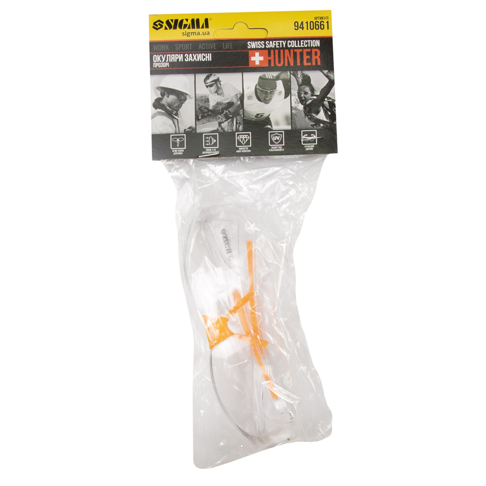 Очки защитные Sigma Hunter anti-scratch прозрачные 9410661