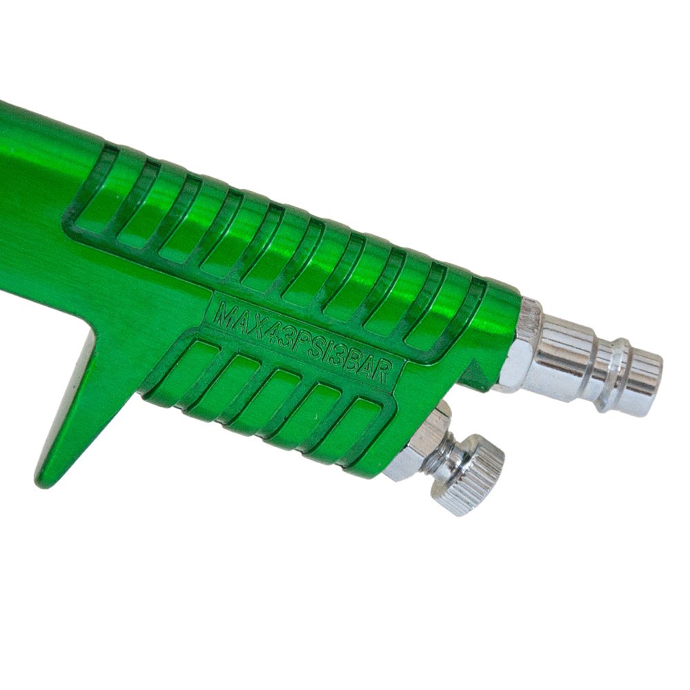 Фарборозпилювач Sigma HVLP 1.3+1.7 мм з верхнім баком 600 мл Green (6812121)