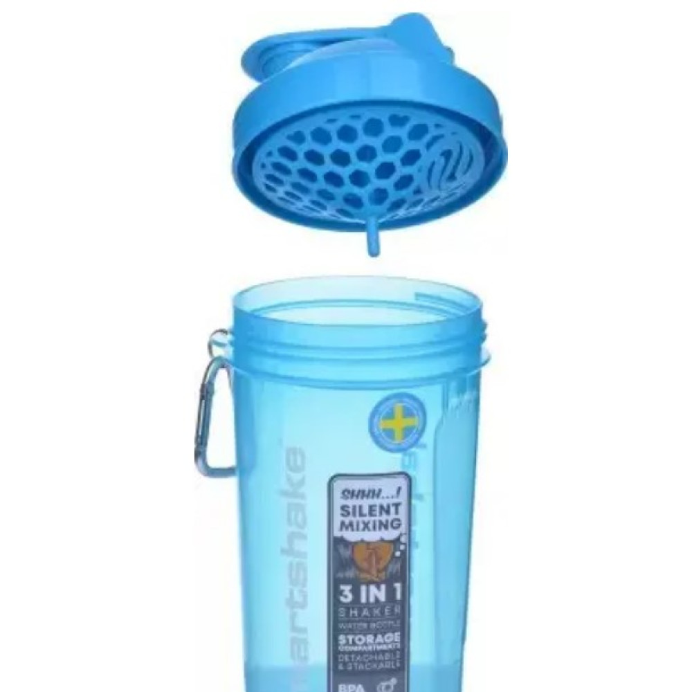Шейкер спортивний SmartShake Slim 500 мл Neon Blue (10253101)