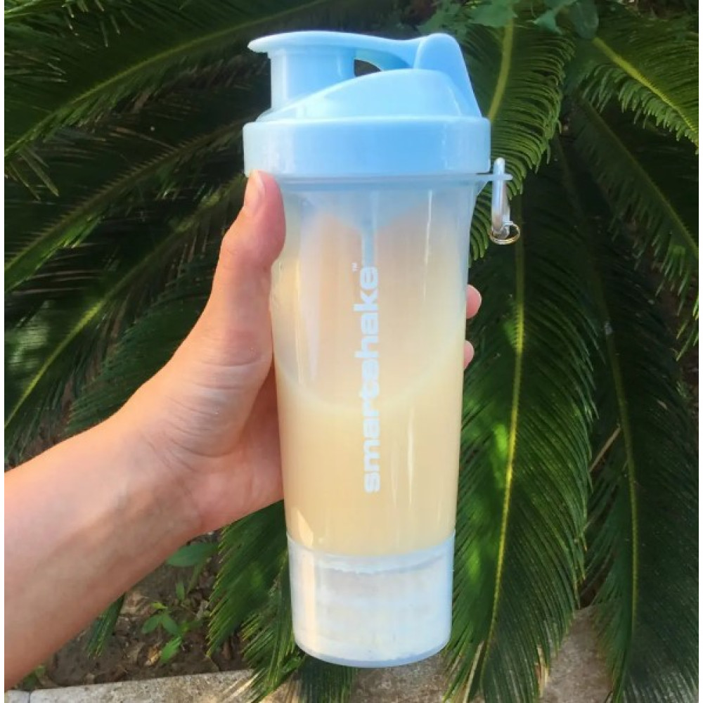 Шейкер спортивний SmartShake Slim 500 мл Neon Blue (10253101)