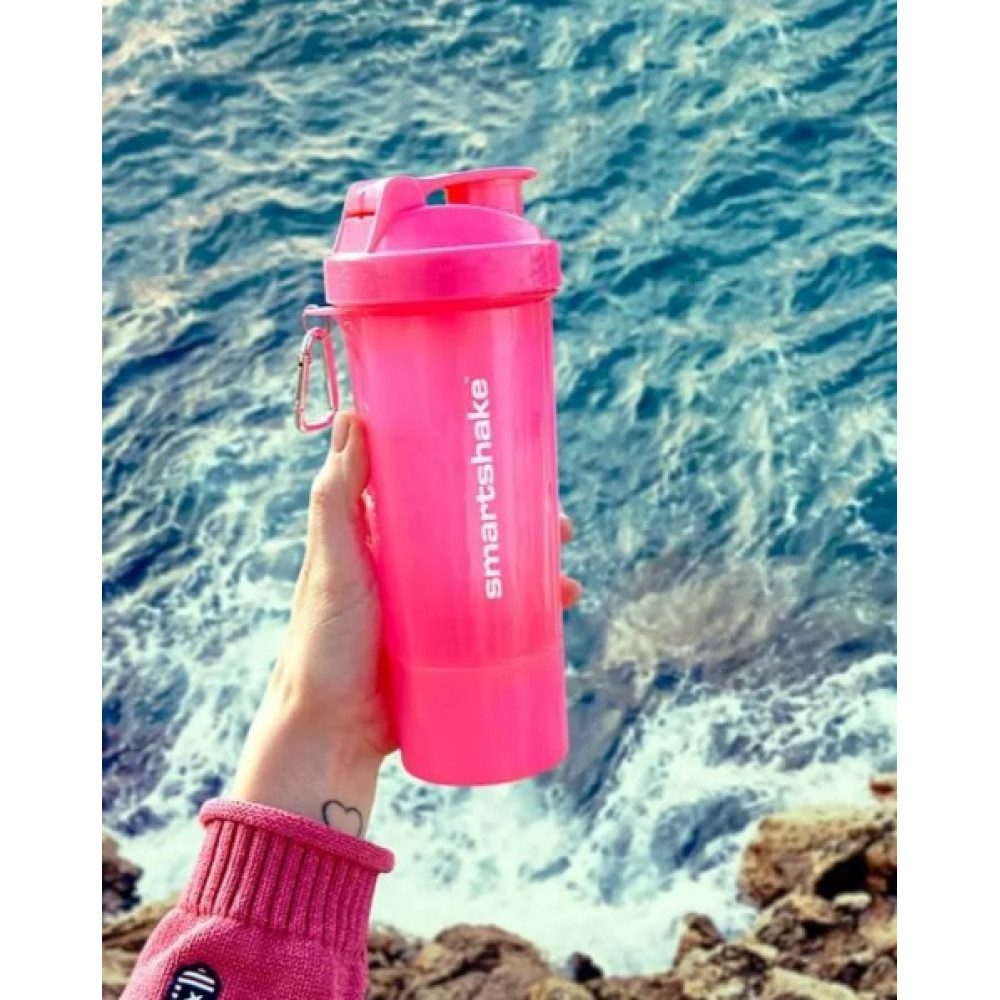Шейкер спортивний SmartShake Slim 500 мл Neon Pink (10253201)