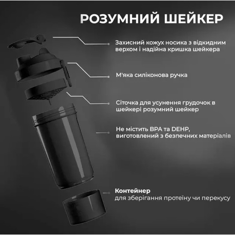 Шейкер спортивний SmartShake Original2GO One 800 мл Deep Rose (Pink) (10581501)
