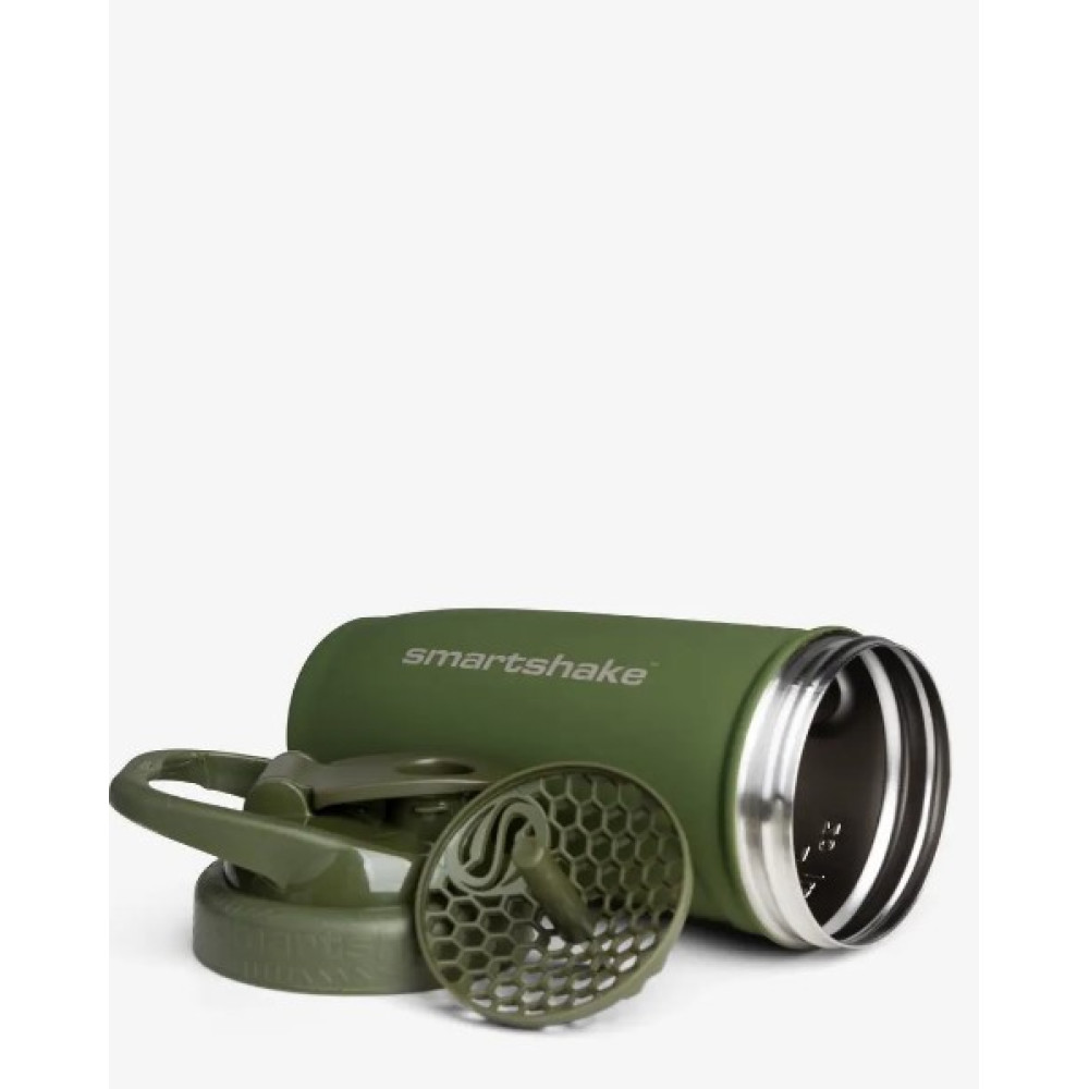 Шейкер спортивний SmartShake металевий Reforce Stainless Steel 30oz/900 мл Army Green (11153001)