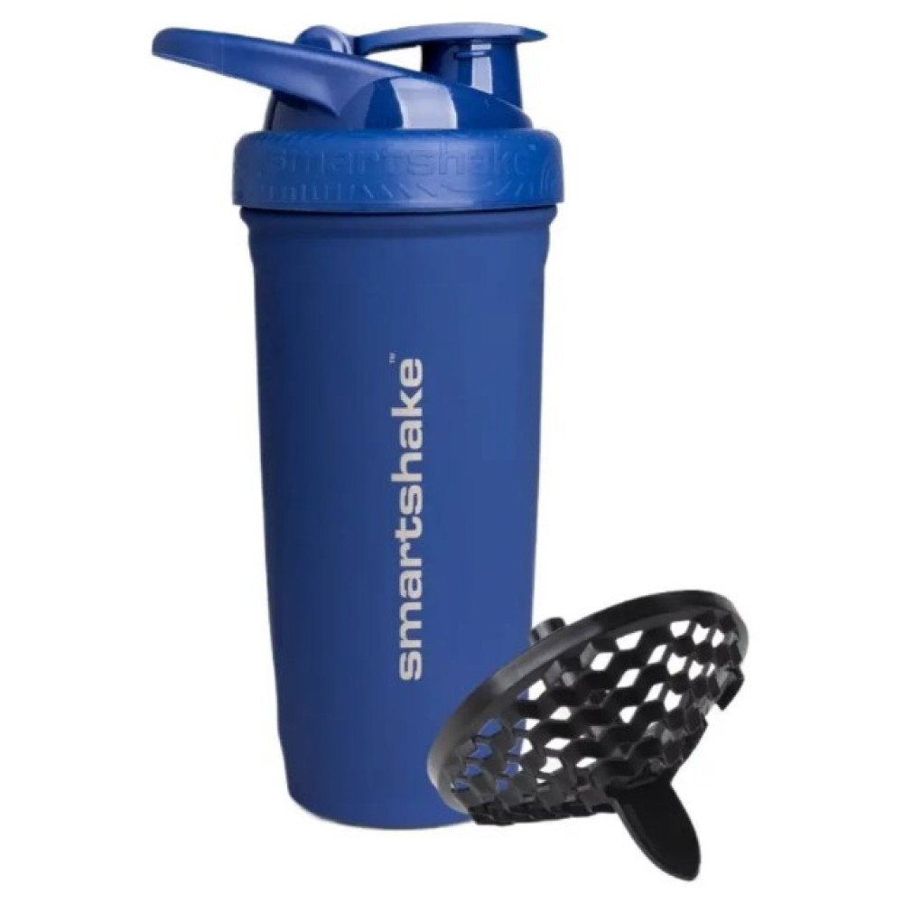 Шейкер спортивний SmartShake металевий Reforce Stainless Steel 30oz/900 мл Navy Blue (11153101)