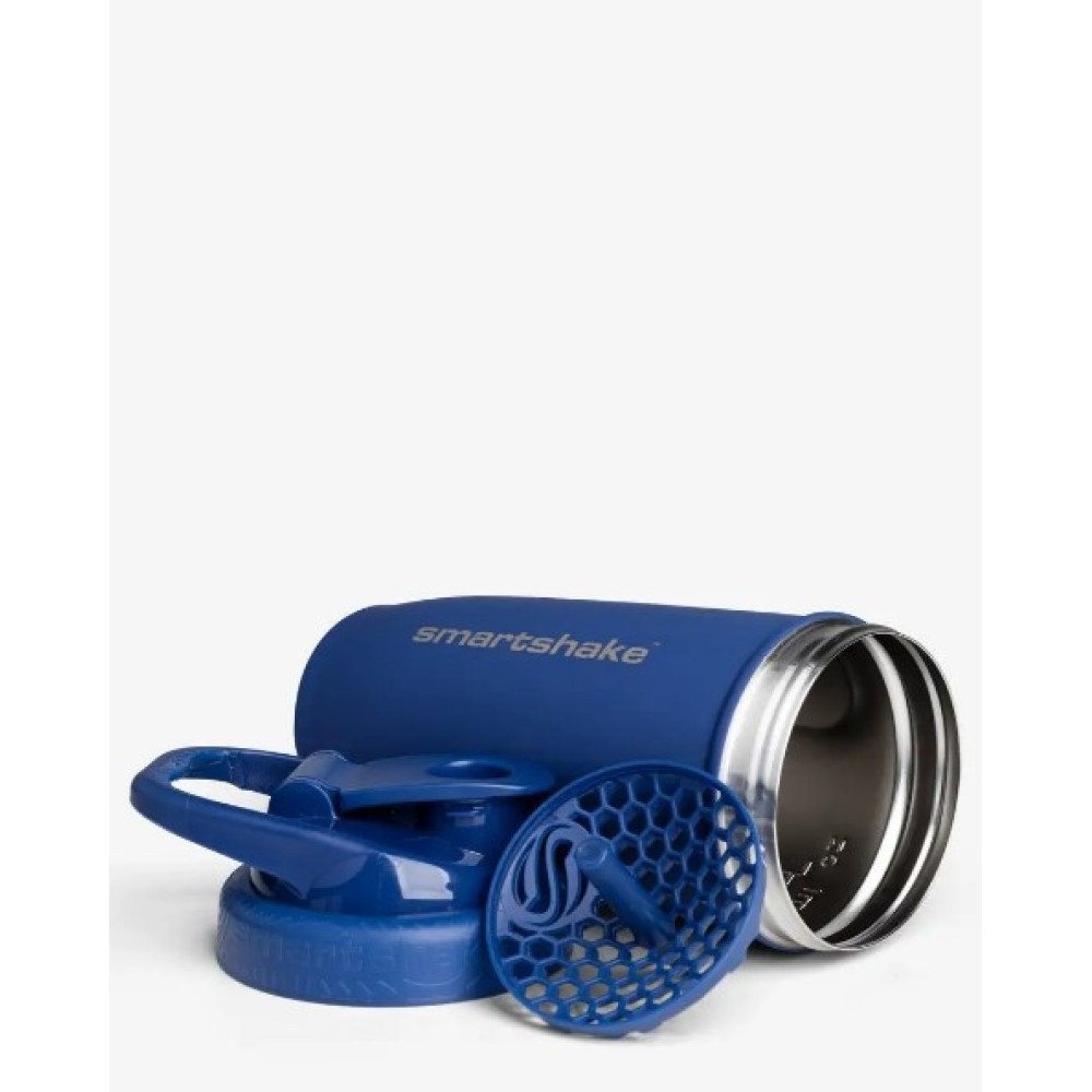 Шейкер спортивний SmartShake металевий Reforce Stainless Steel 30oz/900 мл Navy Blue (11153101)