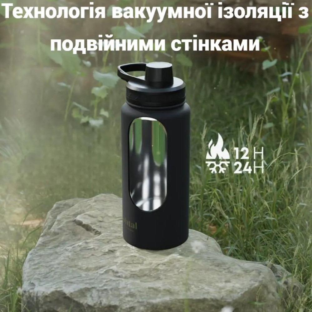 Бутылка для воды Smartshake Bohtal Insulated Sports Bottle 960 ml/32 oz Black Batman металлическая с двойной вакуумной изоляцией (11292301)