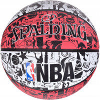 М'яч баскетбольний Spalding NBA Graffiti Outdoor White/Red Size 7 (83574Z)