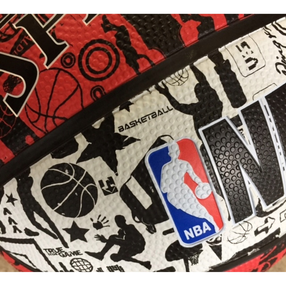 М'яч баскетбольний Spalding NBA Graffiti Outdoor White/Red Size 7 (83574Z)