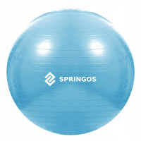 Мяч для фитнеса (фитбол) Springos 55 см Anti-Burst Sky Blue (FB0006)
