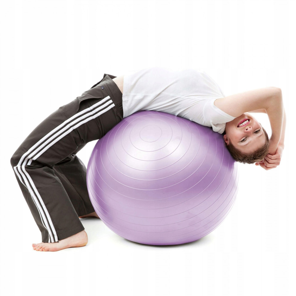 М'яч для фітнесу (фітбол) SportVida 65 см Anti-Burst Violet (FB0011)
