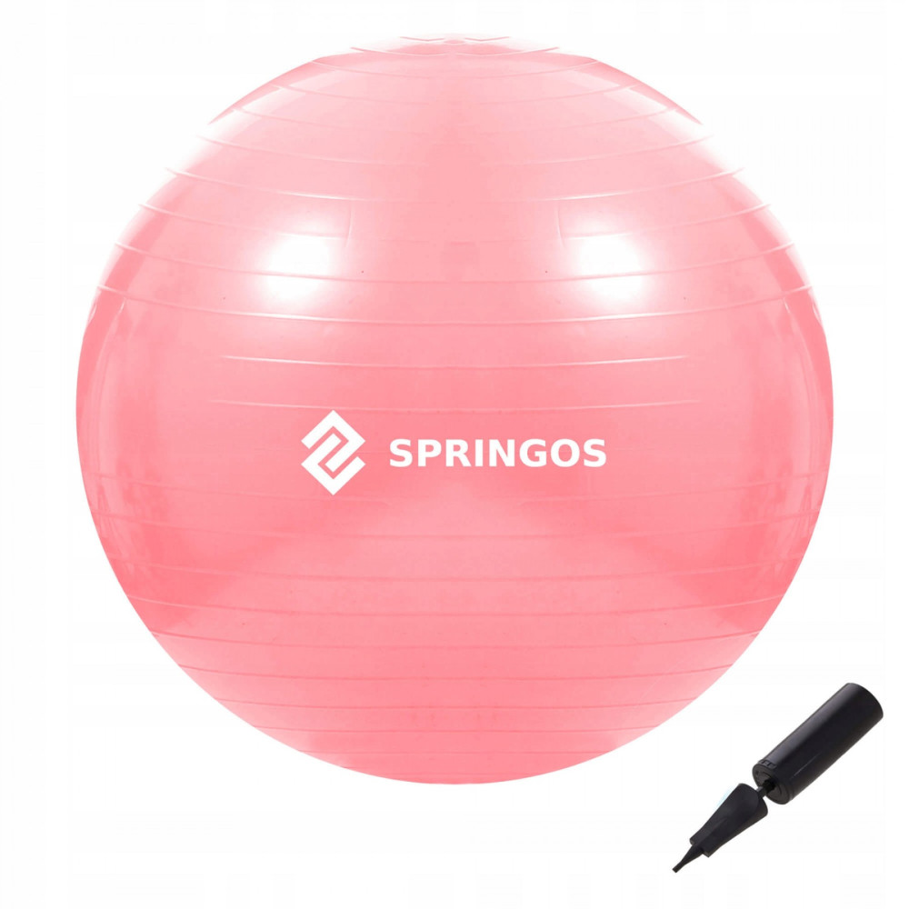 М'яч для фітнесу (фітбол) SportVida 75 см Anti-Burst Pink (FB0012)