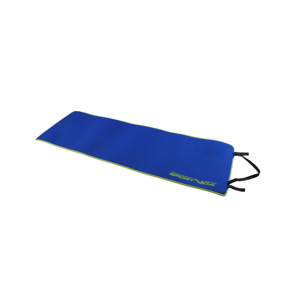 Коврик (мат) для йоги та фітнесу SportVida Neopren 6 мм Blue (SV-HK0038)