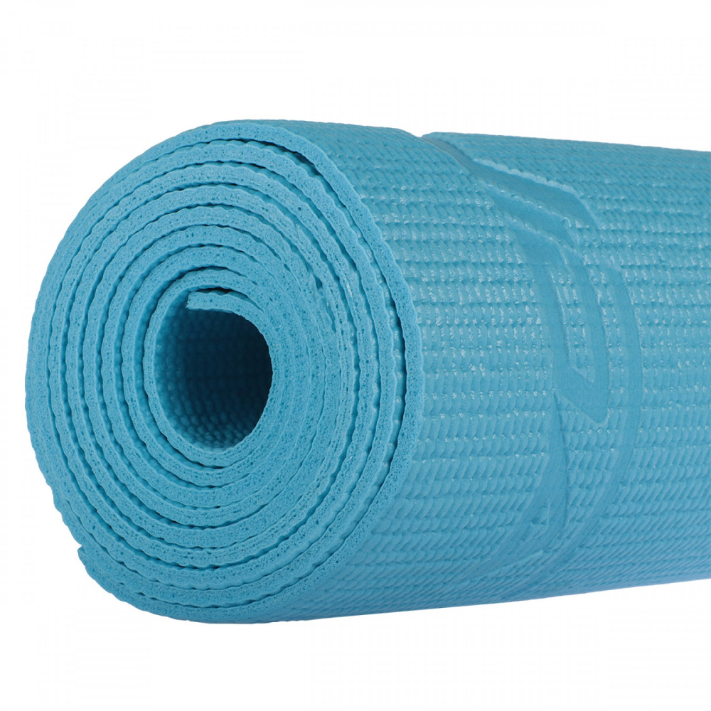 Коврик (мат) для йоги та фітнесу SportVida PVC 4 мм Blue (SV-HK0051)