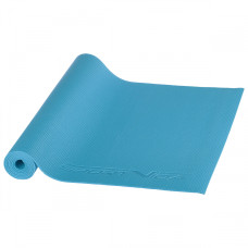 Коврик (мат) для йоги и фитнеса SportVida PVC 4 мм Blue (SV-HK0051)