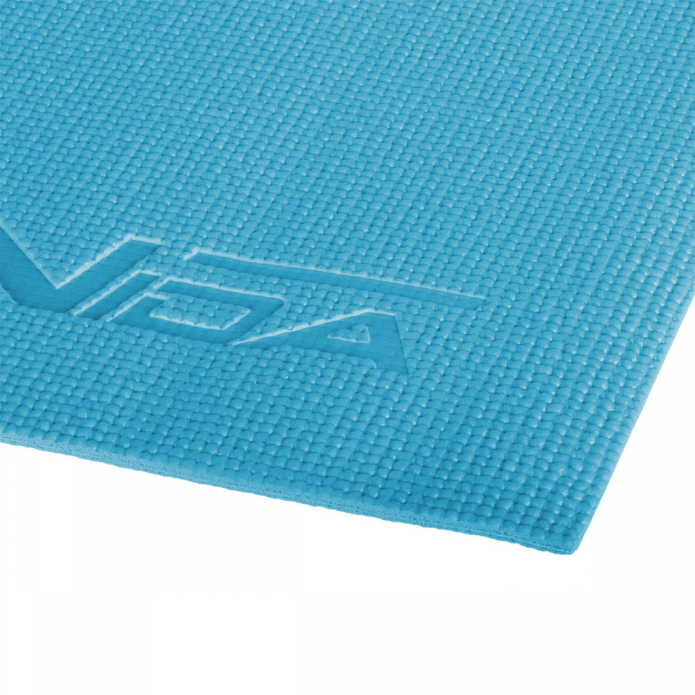 Коврик (мат) для йоги та фітнесу SportVida PVC 4 мм Blue (SV-HK0051)