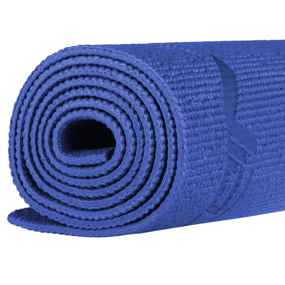 Коврик (мат) для йоги та фітнесу SportVida PVC 6 мм Blue (SV-HK0053)