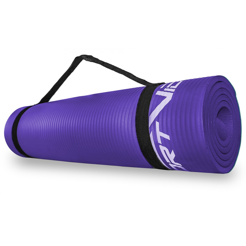 Коврик (мат) для йоги та фітнесу SportVida NBR 1 см Violet (SV-HK0068)