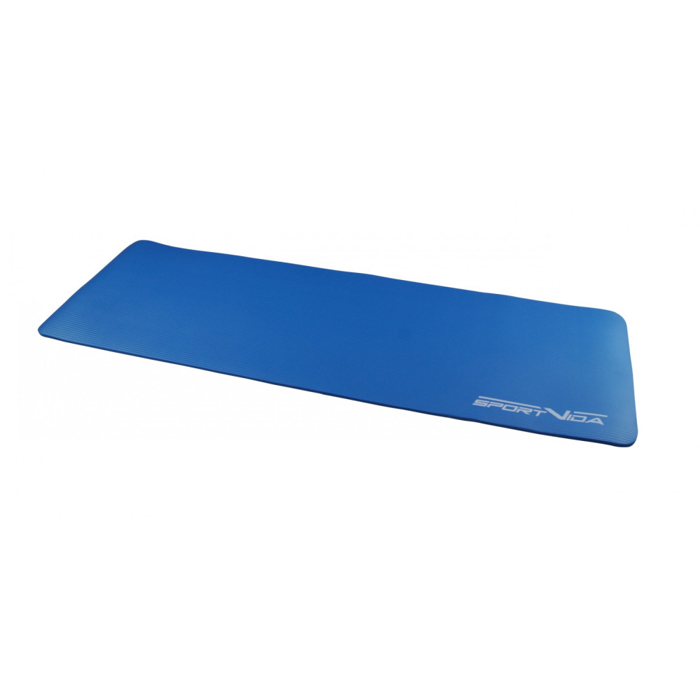 Коврик (мат) для йоги та фітнесу SportVida NBR 1 см Blue (SV-HK0069)