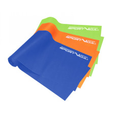 Лента-эспандер SportVida Flat Stretch Band для спорта и реабилитации 120 х 15 см 0-15 кг 3 шт SV-HK0183