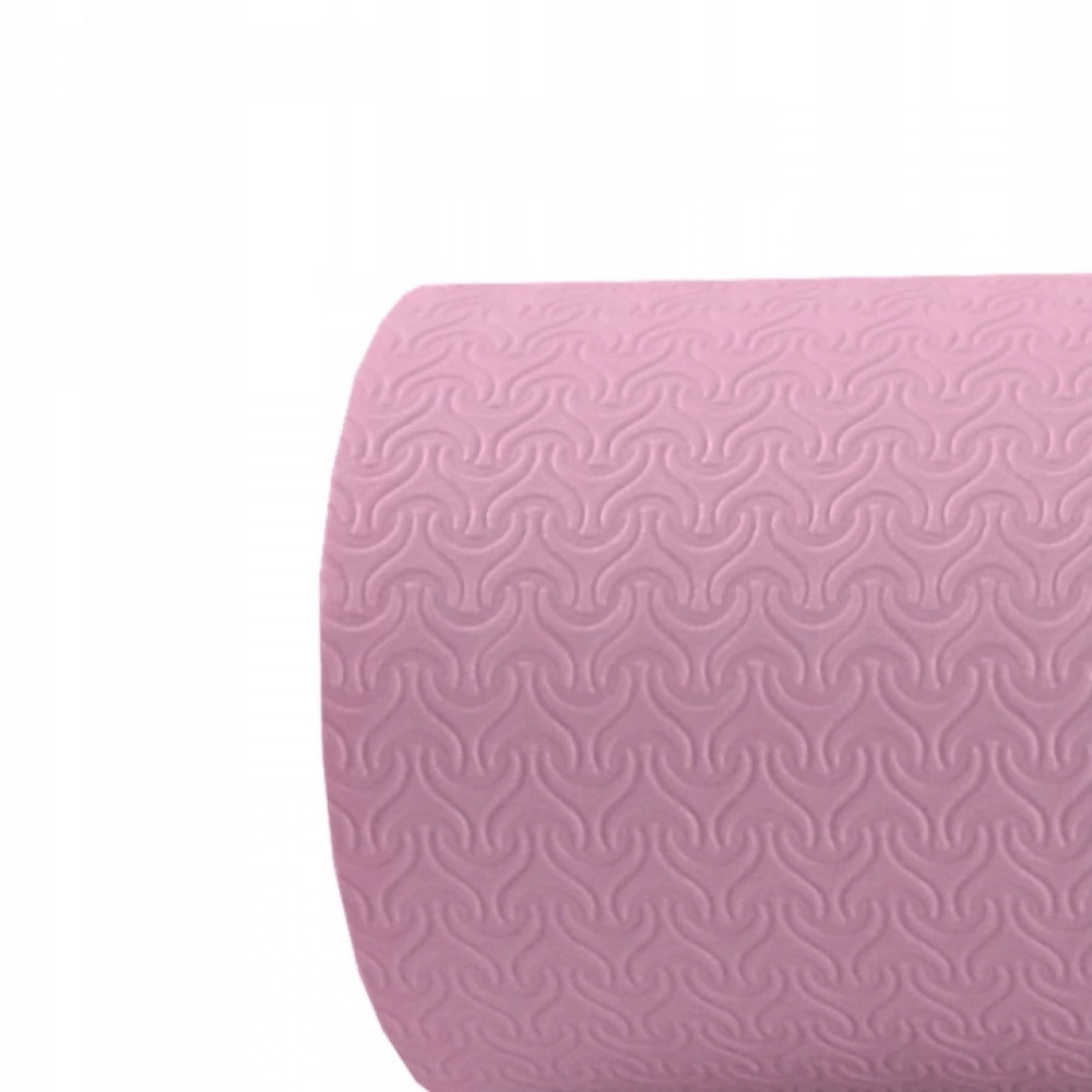 Коврик (мат) для йоги та фітнесу SportVida TPE 6 мм Pink/Sky Blue (SV-HK0227)