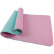 Коврик (мат) для йоги та фітнесу SportVida TPE 6 мм Pink/Sky Blue (SV-HK0227)
