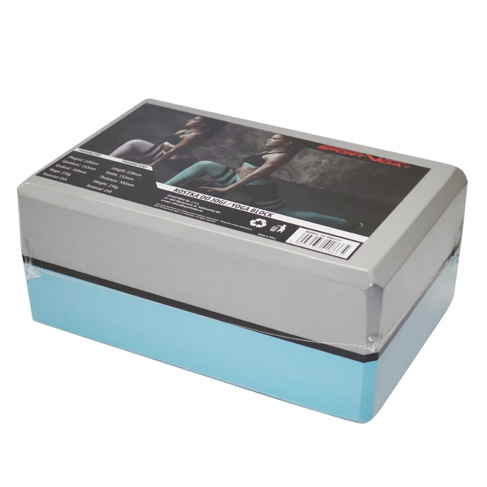 Блок для йоги SportVida Blue/Grey (SV-HK0335)