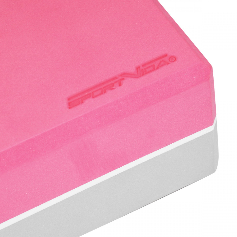 Блок для йоги SportVida Pink/Grey (SV-HK0336)