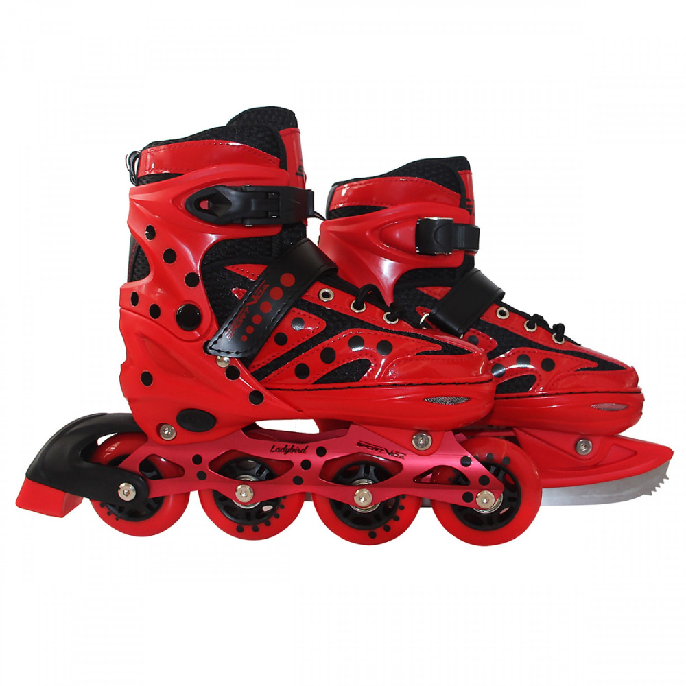 Роликові ковзани SportVida 4 в 1 Size 35-38 Red (SV-LG0023)