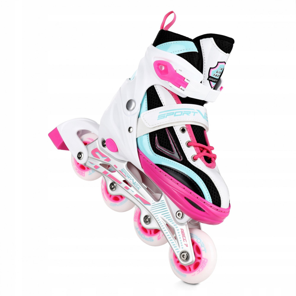 Роликові ковзани SportVida 4 в 1 Size 31-34 White/Pink/Blue (SV-LG0031)