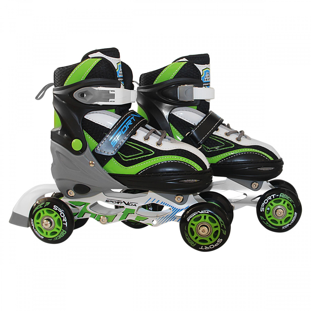 Роликові ковзани SportVida 4 в 1 Size 39-42 Black/Green/White (SV-LG0036)