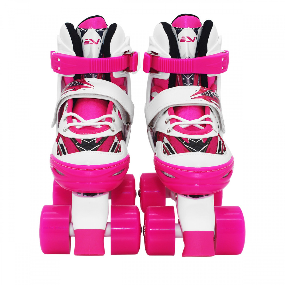 Роликові ковзани (квади) SportVida Size 35-38 White/Pink (SV-LG0055)