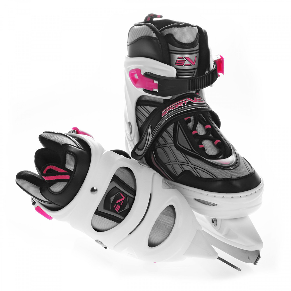 Роликові ковзани SportVida 4 в 1 Size 35-38 Black/White/Pink (SV-LG0062)