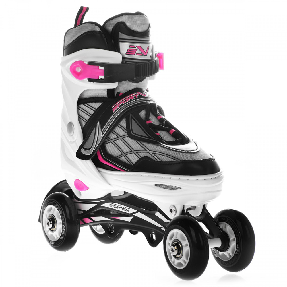 Роликові ковзани SportVida 4 в 1 Size 35-38 Black/White/Pink (SV-LG0062)
