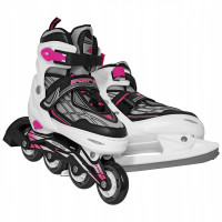 Роликові ковзани SportVida 4 в 1 Size 39-42 Black/White/Pink (SV-LG0063)