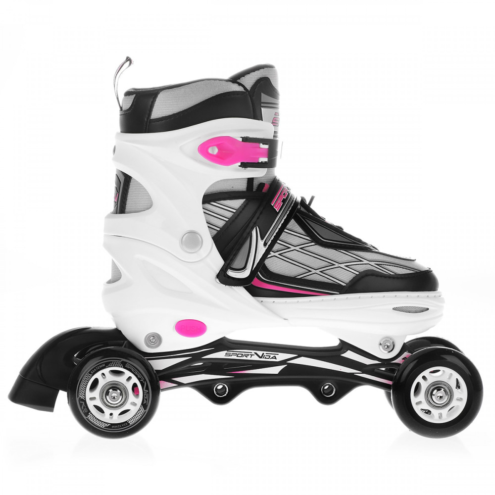 Роликові ковзани SportVida 4 в 1 Size 39-42 Black/White/Pink (SV-LG0063)