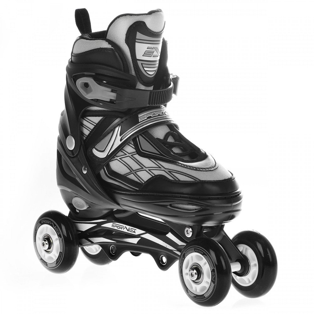 Роликові ковзани SportVida 4 в 1 Size 35-38 Black/Grey (SV-LG0064)