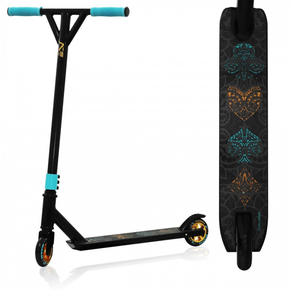 Трюковий самокат SportVida Stunt Poker Black/Blue (SV-WO0017)