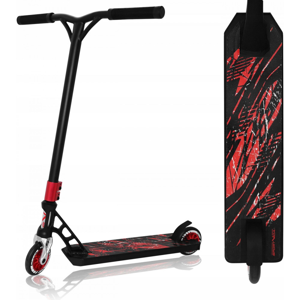 Самокат SportVida з пегами Stunt 110 Pro Black/Red (SV-WO0018)