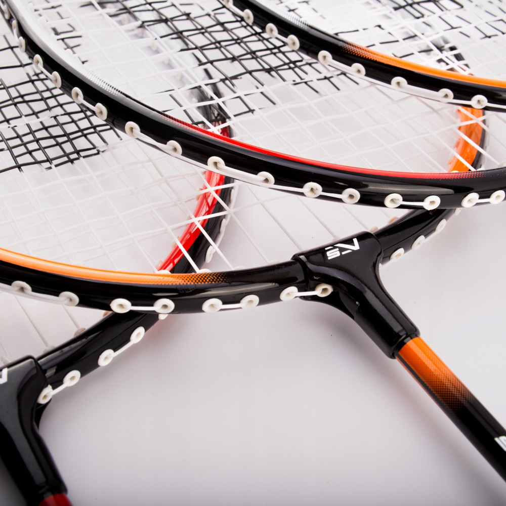 Бадминтон, спидминтон, сквош Набор для бадминтона SportVida Pro 4 шт ракетки + 2 шт воланы + сетка (SV-SE0003)