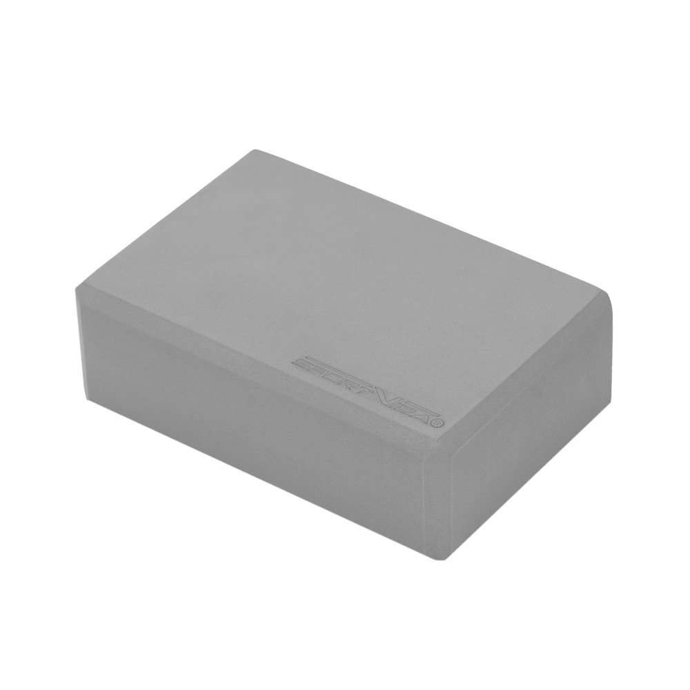 Блок для йоги SportVida EVA 23 x 15 x 7.6 см SV-EZ0067 Grey