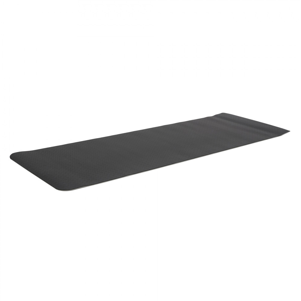 Килимок (мат) спортивний SportVida TPE 183 x 61 x 0.4 см для йоги та фітнесу SV-EZ0052 Black/Grey