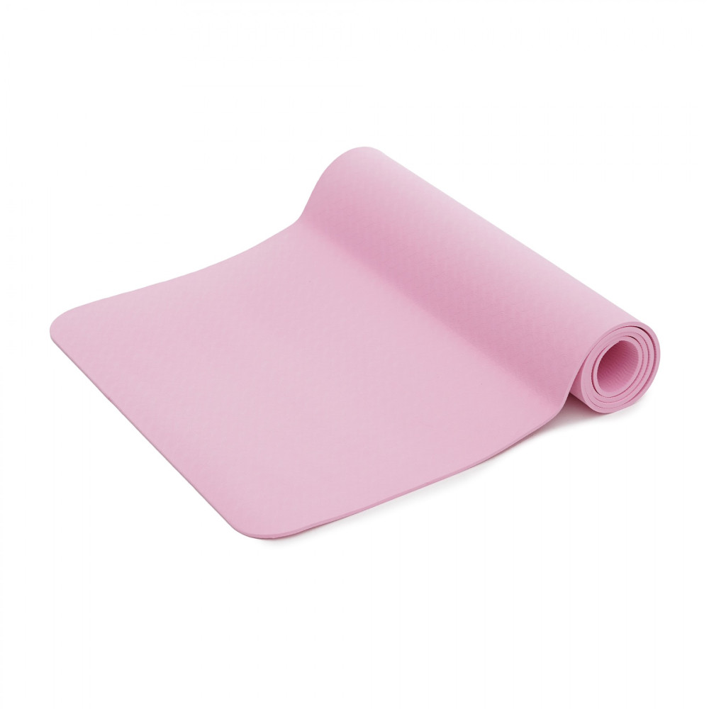 Килимок (мат) спортивний SportVida TPE 183 x 61 x 1 см для йоги та фітнесу SV-EZ0060 Pink