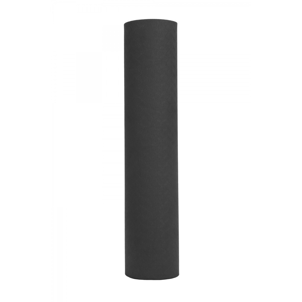 Килимок (мат) спортивний SportVida TPE 183 x 61 x 1 см для йоги та фітнесу SV-EZ0062 Black/Grey