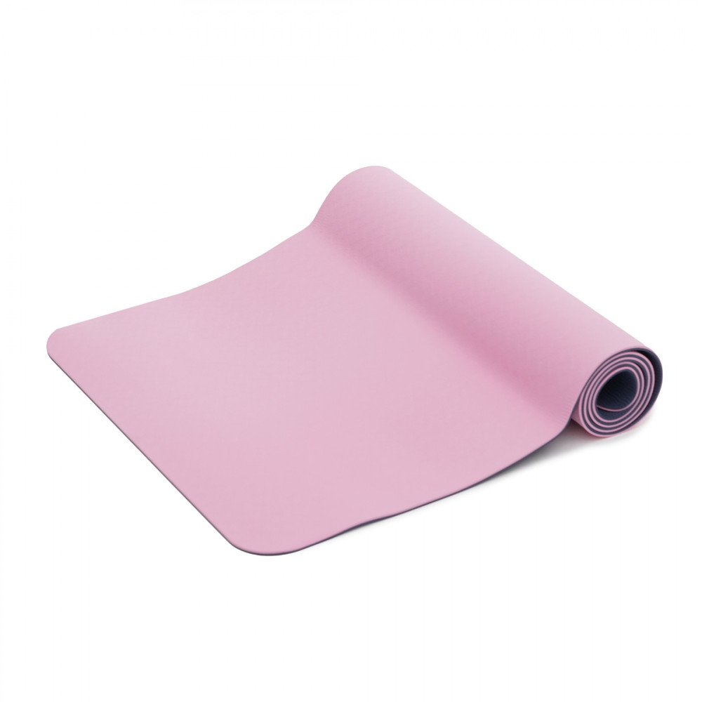 Килимок (мат) спортивний SportVida TPE 183 x 61 x 1 см для йоги та фітнесу SV-EZ0064 Pink/Blue